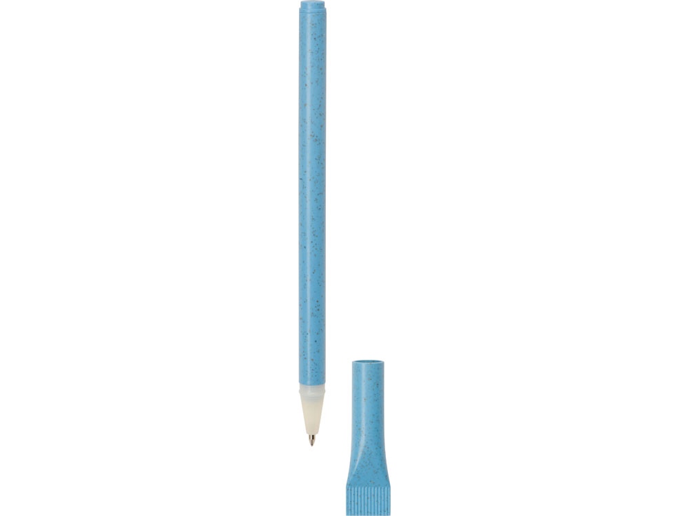 Ручка шариковая из пшеницы и пластика Plant, синий - купить оптом