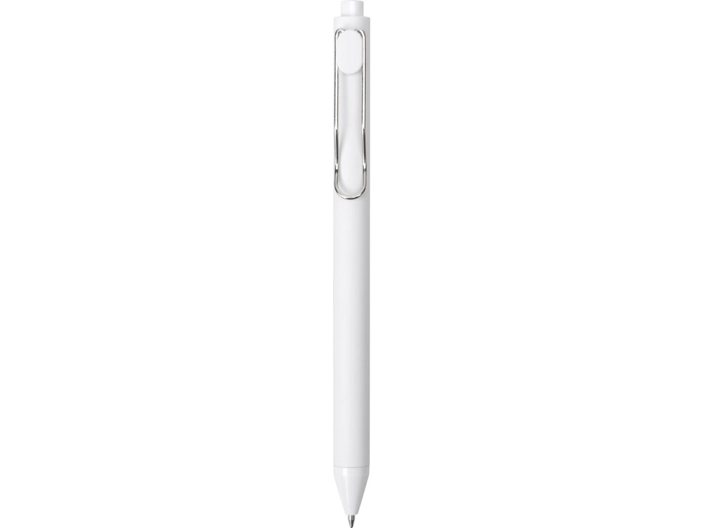 Ручка пластиковая шариковая Clip, софт-тач, белый - купить оптом