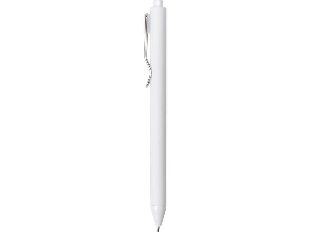 Ручка пластиковая шариковая Clip, софт-тач, белый - купить оптом