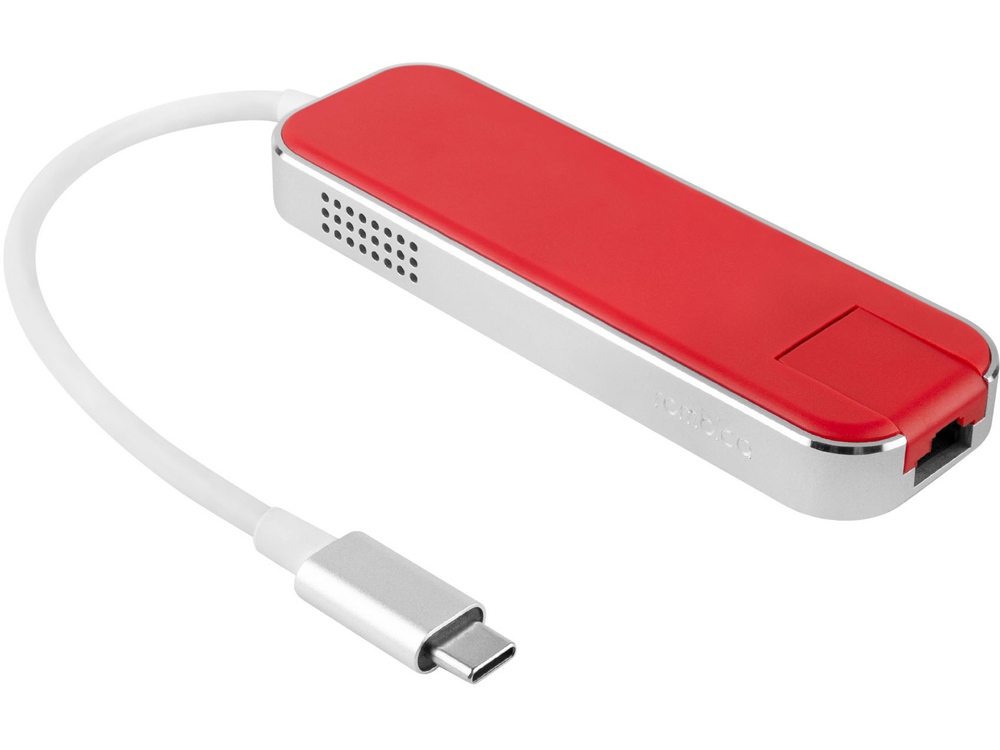 Хаб USB Rombica Type-C Chronos Red, красный - купить оптом