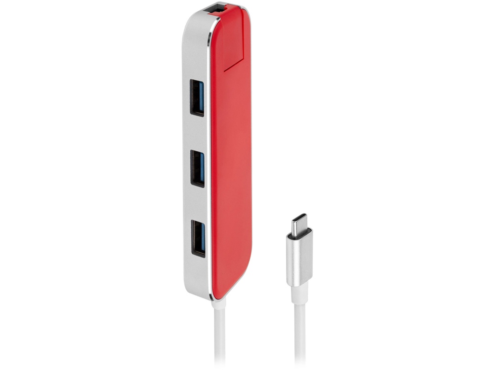 Хаб USB Rombica Type-C Chronos Red, красный - купить оптом