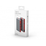 Хаб USB Rombica Type-C Hermes Red, красный, фото 4