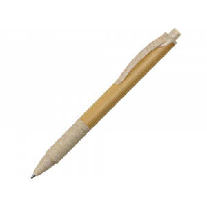 Ручка из бамбука и переработанной пшеницы шариковая Nara, бамбук/бежевый - купить оптом