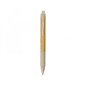 Ручка из бамбука и переработанной пшеницы шариковая Nara, бамбук/бежевый - купить оптом
