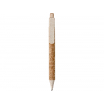 Ручка из пробки и переработанной пшеницы шариковая Mira, пробка/бежевый, фото 1