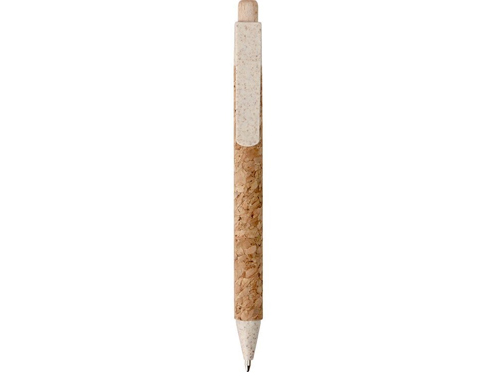 Ручка из пробки и переработанной пшеницы шариковая Mira, пробка/бежевый - купить оптом