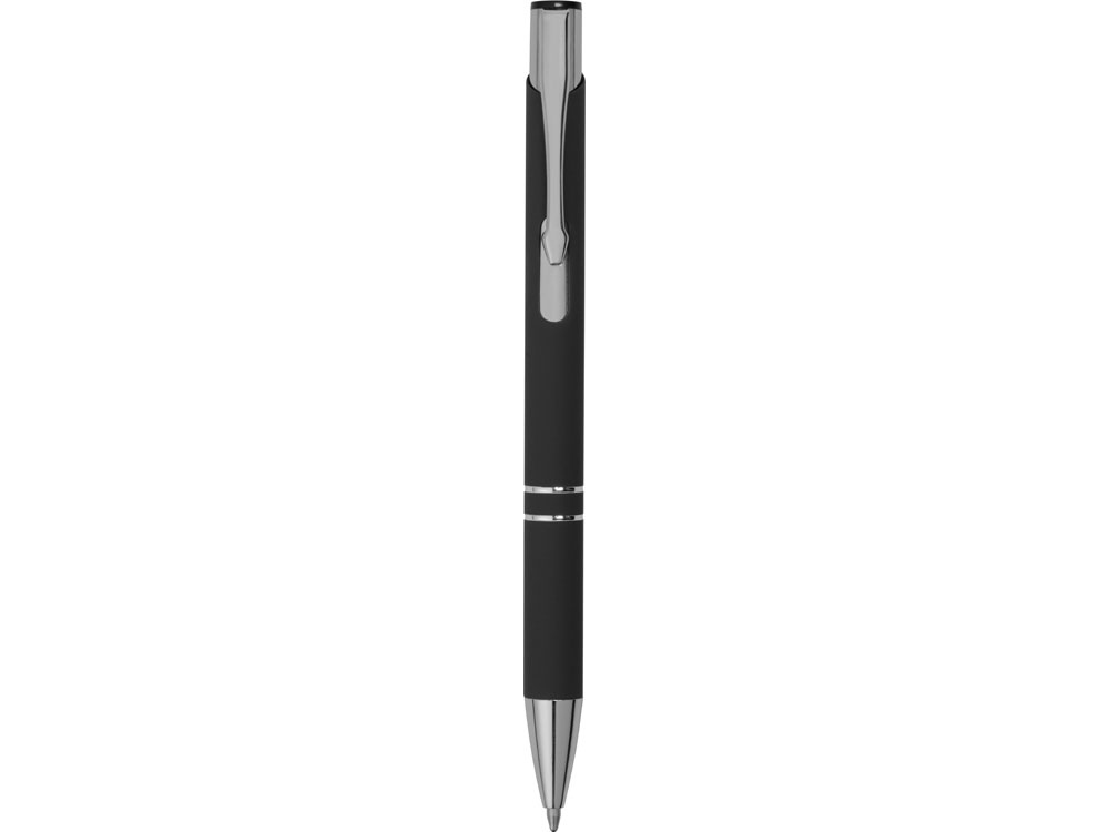 Ручка металлическая шариковая Legend Gum софт-тач, черный - купить оптом