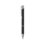 Ручка металлическая шариковая Legend Gum софт-тач, черный, фото 2