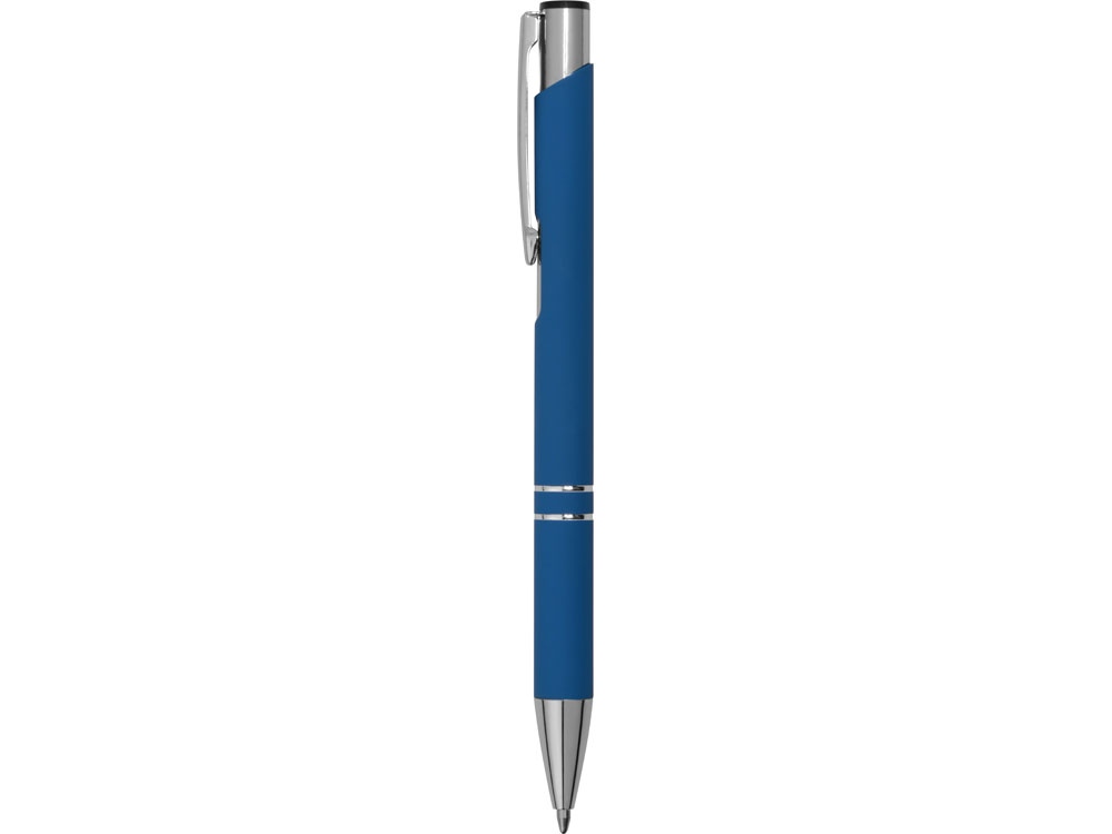 Ручка металлическая шариковая Legend Gum софт-тач, синий - купить оптом
