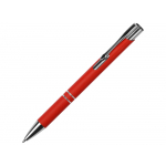 Ручка металлическая шариковая Legend Gum софт-тач, красный