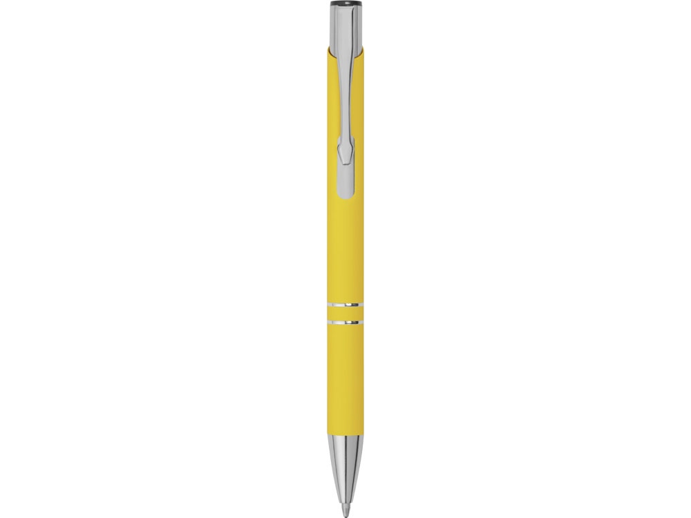 Ручка металлическая шариковая Legend Gum софт-тач, желтый - купить оптом