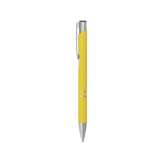 Ручка металлическая шариковая Legend Gum софт-тач, желтый, фото 2