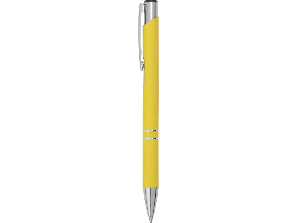 Ручка металлическая шариковая Legend Gum софт-тач, желтый - купить оптом