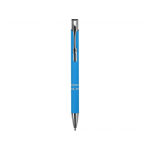 Ручка металлическая шариковая Legend Gum софт-тач, голубой, фото 1