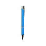 Ручка металлическая шариковая Legend Gum софт-тач, голубой, фото 2