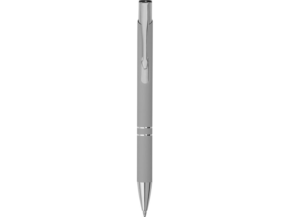 Ручка металлическая шариковая Legend Gum софт-тач, серый - купить оптом