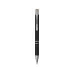 Ручка металлическая шариковая Legend Mirror Gum софт-тач с цветным слоем, черный / оранжевый, фото 3