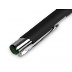 Ручка металлическая шариковая Legend Mirror Gum софт-тач с цветным слоем, черный / зеленый, фото 2
