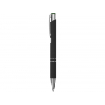 Ручка металлическая шариковая Legend Mirror Gum софт-тач с цветным слоем, черный / зеленый, фото 4