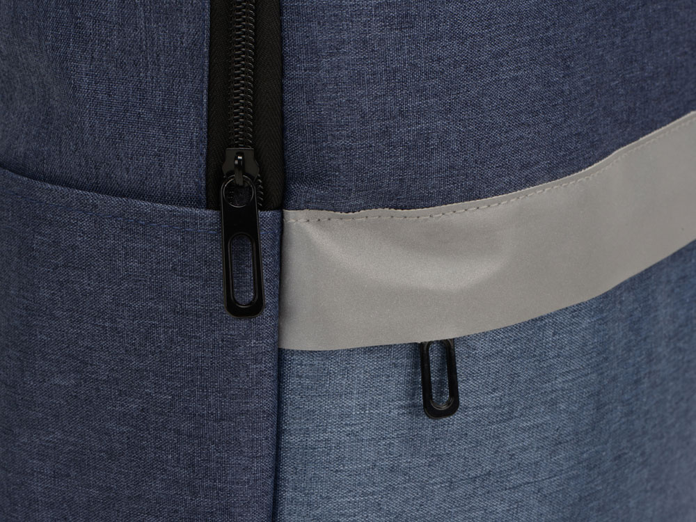 Рюкзак Merit со светоотражающей полосой и отделением для ноутбука 15.6'', синий/светло-синий - купить оптом