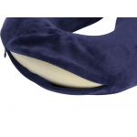 Подушка Basic из микрофибры с эффектом памяти U-shape, синий, фото 2