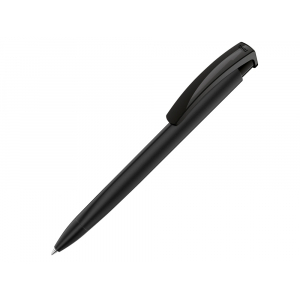 Ручка пластиковая шариковая трехгранная Trinity Gum soft-touch, черный - купить оптом