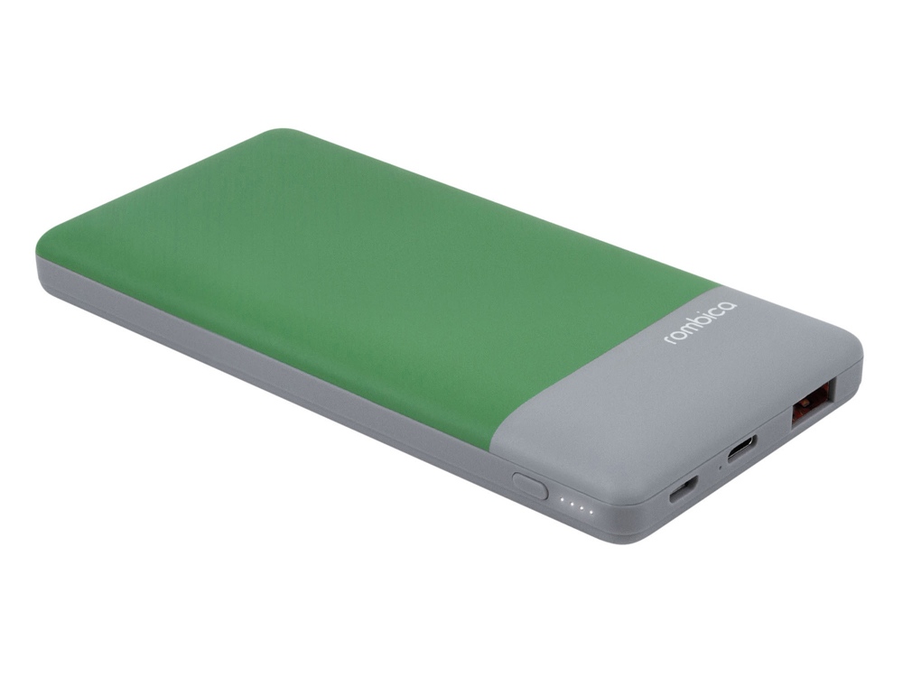 Внешний аккумулятор Rombica NEO Charge 3C, зеленый, светло-серый - купить оптом