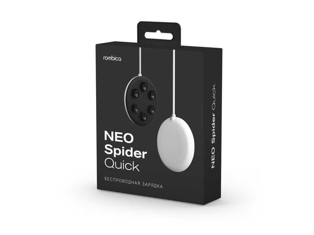 Беспроводное зарядное устройство Rombica NEO Spider Quick, белый/черный - купить оптом