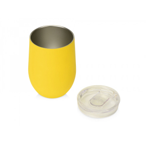 Термокружка Sense Gum soft-touch, 370мл, желтый - купить оптом