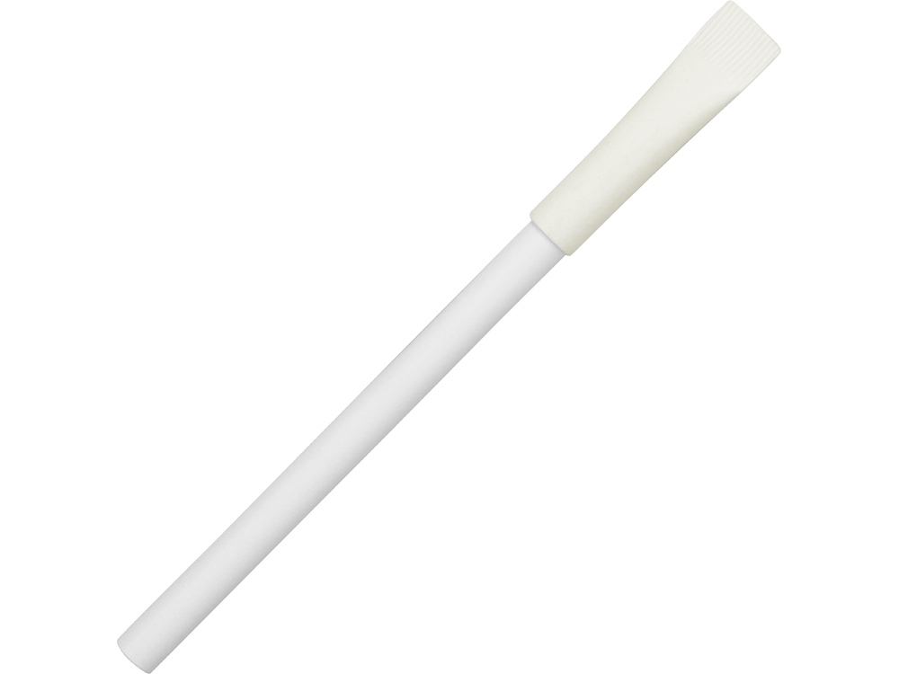 Ручка картонная с колпачком Recycled, белый (Р) - купить оптом