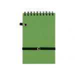 Блокнот B7 Toledo S, зеленый + ручка шариковая Pianta из пшеничной соломы, зеленый, фото 4