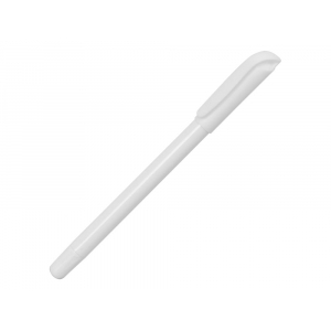 Ручка шариковая пластиковая Delta из переработанных контейнеров, белая, белый - купить оптом