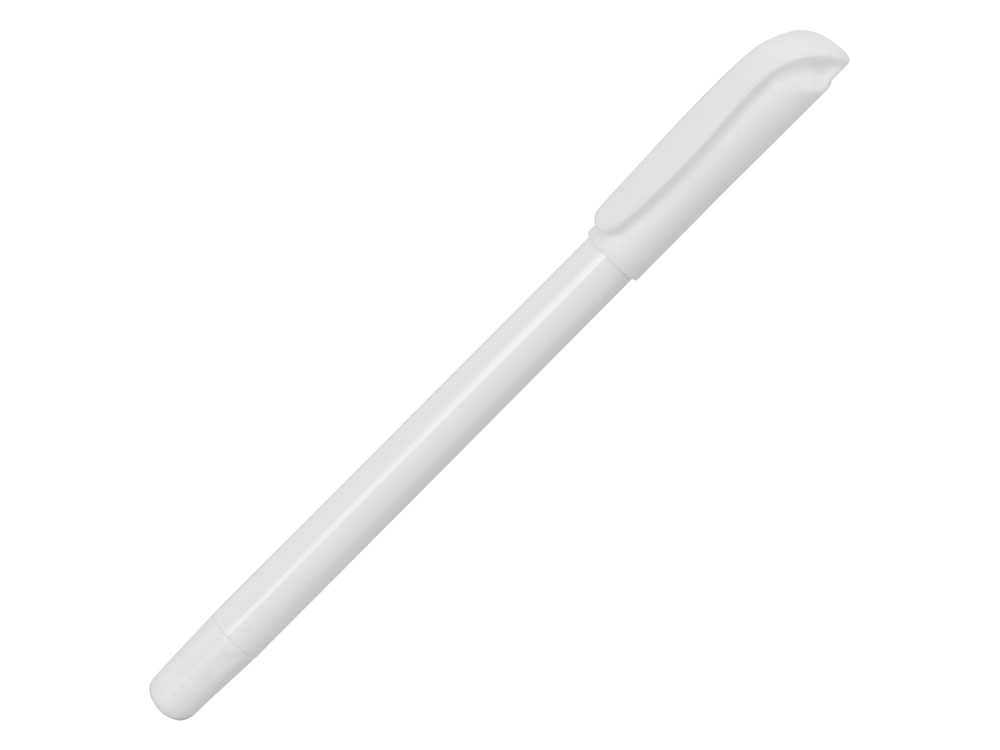 Ручка шариковая пластиковая Delta из переработанных контейнеров, белая, белый - купить оптом