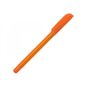 Ручка шариковая пластиковая Delta из переработанных контейнеров, оранжевая, оранжевый - купить оптом