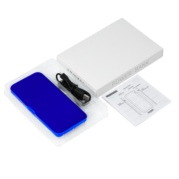 Внешний аккумулятор с подсветкой Luce Ultramarine 10000 mAh, ярко-синий - купить оптом