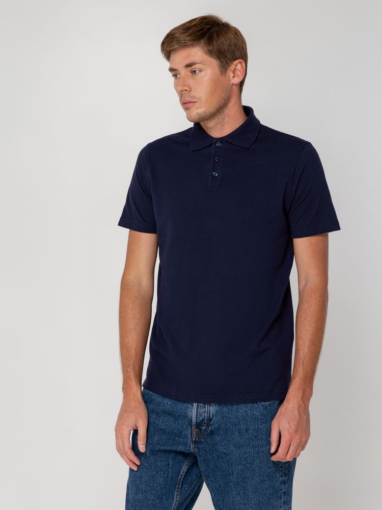 Рубашка поло мужская Virma Light, темно-синяя (navy) - купить оптом