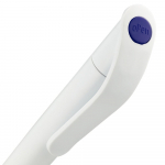 Ручка шариковая Grip, белая (молочная) с синим, фото 3