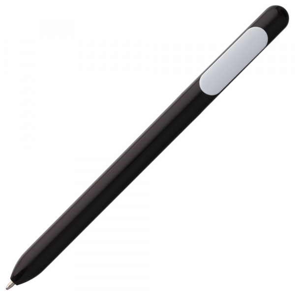 Ручка шариковая Swiper, черная с белым - купить оптом