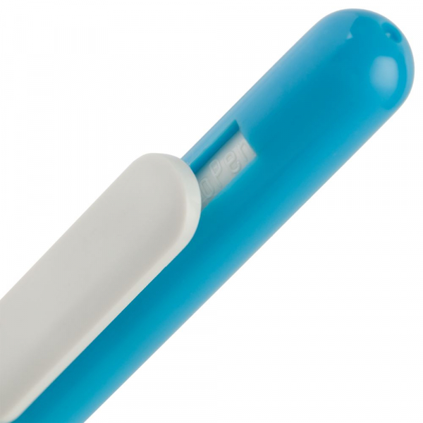 Ручка шариковая Swiper, голубая с белым - купить оптом