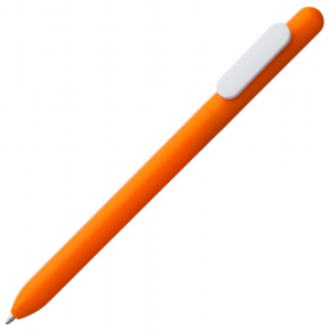 Ручка шариковая Swiper, оранжевая с белым - купить оптом