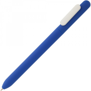 Ручка шариковая Swiper Soft Touch, синяя с белым - купить оптом