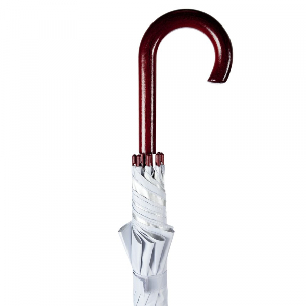 Зонт-трость Standard, белый с серебристым внутри - купить оптом