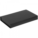 Коробка Silk с ложементом под ежедневник 15х21 см и ручку, черная, фото 1