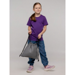 Детский рюкзак-мешок Manifest из светоотражающей ткани, серый, фото 6