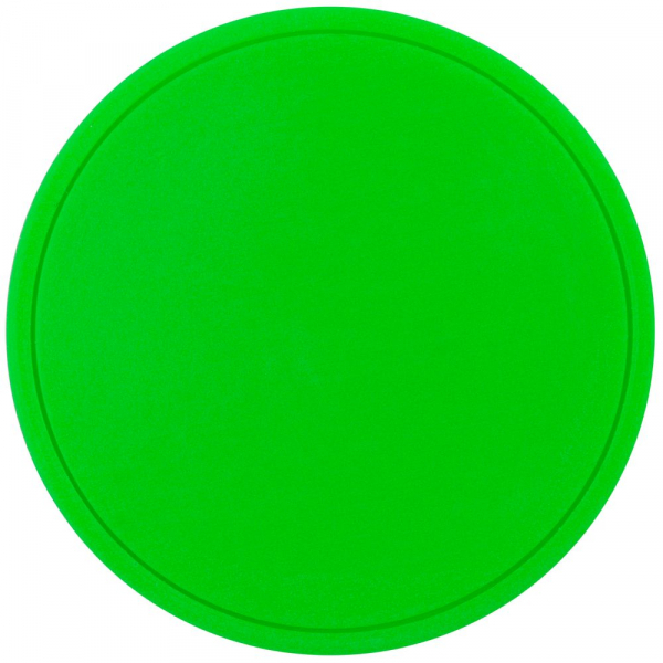Лейбл из ПВХ Dzeta Round, L, зеленый неон - купить оптом