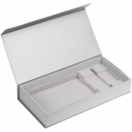 Коробка Horizon Magnet с ложементом под ежедневник, флешку и ручку, белая - купить оптом
