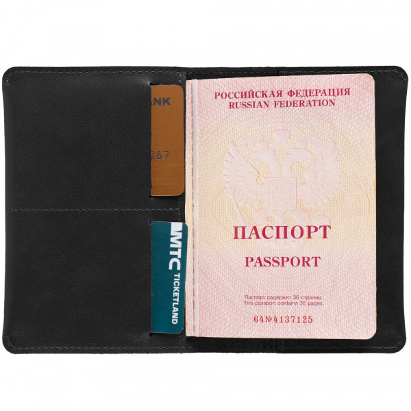 Обложка для паспорта Apache, ver.2, черная - купить оптом
