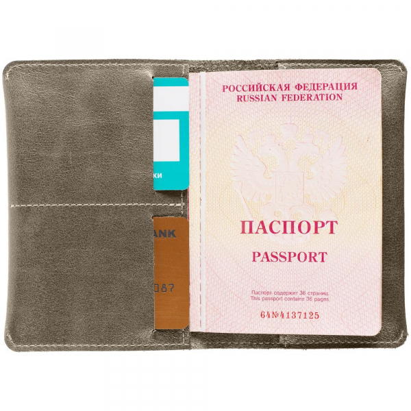 Обложка для паспорта Apache, ver.2, серая - купить оптом