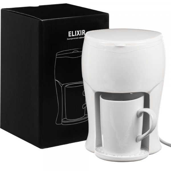 Электрическая кофеварка Elixir, белая - купить оптом