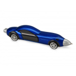 Ручка шариковая Сан-Марино в форме автомобиля с открывающимися дверями и инерционным механизмом движения, синяя, синий/черный/серебристый матовый
